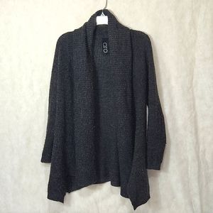 ARO Gray Cable Knit open front Waterfall cardigan sweater size small